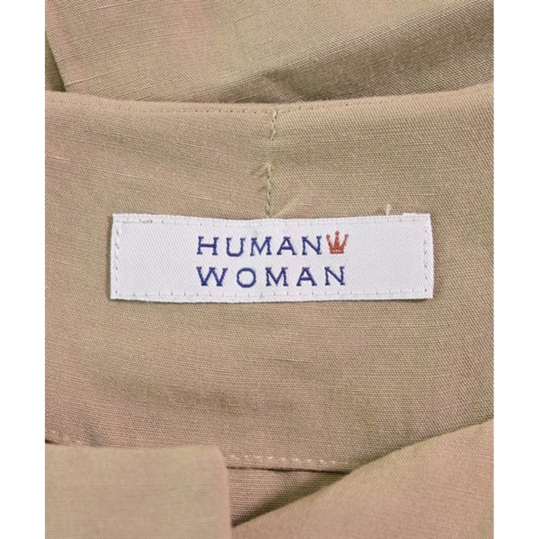 HUMAN WOMAN(ヒューマンウーマン)のHUMAN WOMAN ヒューマン　ウーマン ワンピース M ベージュ 【古着】【中古】 レディースのワンピース(ひざ丈ワンピース)の商品写真