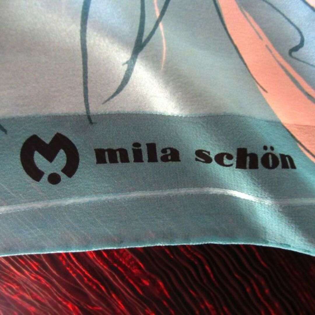 mila schon(ミラショーン)のほぼ新品　mila schon／ミラショーン★　シルク100%　薄手スカーフ レディースのファッション小物(バンダナ/スカーフ)の商品写真