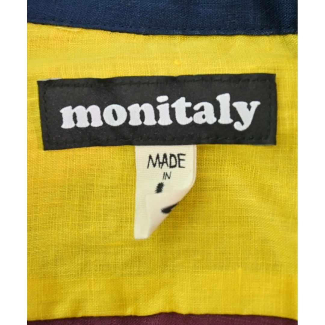 MONITALY(モニタリー)のMONITALY モニタリー カジュアルシャツ M 黒xエンジx白等 【古着】【中古】 メンズのトップス(シャツ)の商品写真
