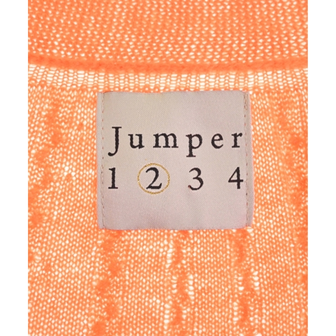 Jumper1234 ジャンパー１２３４ カーディガン M オレンジ無地ゲージ