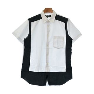 ブラックコムデギャルソン(BLACK COMME des GARCONS)のBLACK COMME des GARCONS カジュアルシャツ L 白x黒 【古着】【中古】(シャツ)