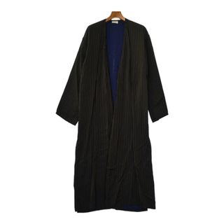 ドリスヴァンノッテン(DRIES VAN NOTEN)のDRIES VAN NOTEN コート M 黒xオレンジ(ストライプ) 【古着】【中古】(その他)