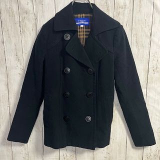 バーバリーブルーレーベル(BURBERRY BLUE LABEL)のBurberry コート　ノバチェック　ブラック　ブルーレーベル　38 M(ダッフルコート)