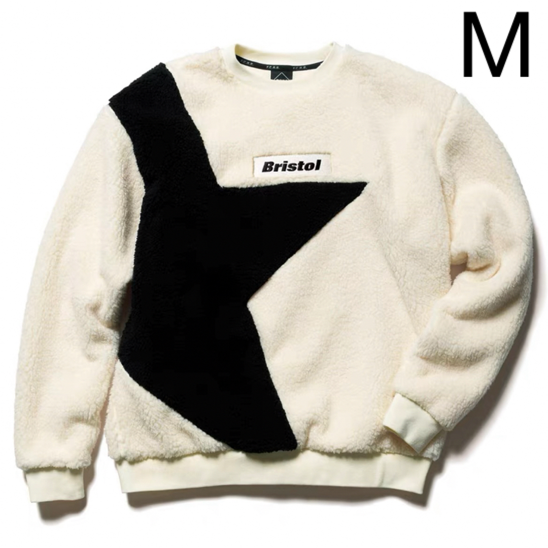 FCRB BOA FLEECE BIG STAR CREWNECK TOP 白Mトップス