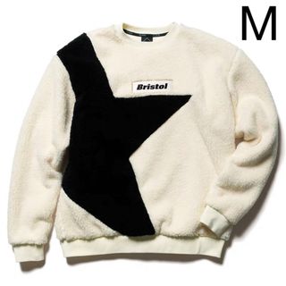 エフシーアールビー(F.C.R.B.)のFCRB BOA FLEECE BIG STAR CREWNECK TOP 白M(スウェット)