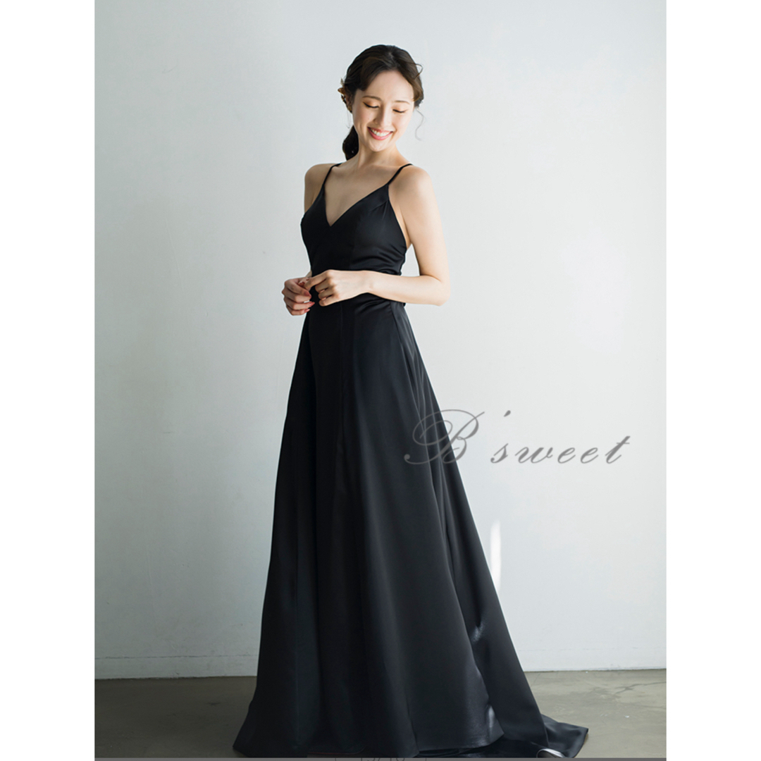 フォーマル/ドレスビタースウィート　ウェディングドレス　キャミドレス　結婚式・前撮り　黒ドレス