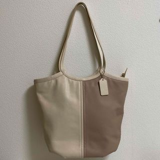 コーチ(COACH)の【美品】COACH ビー トートバッグ カラーブロック ブラウン ベージュ(トートバッグ)