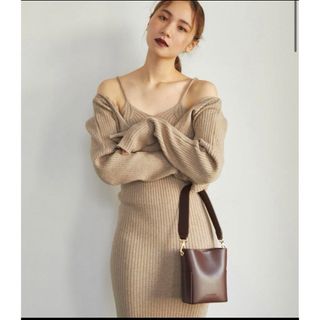 ランデブー(RANDEBOO)のRANDEBOO Layered knit opランデブーレイヤードニットワンピ(ロングワンピース/マキシワンピース)