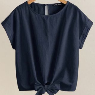 シーイン(SHEIN)の★半袖トップス/ネイビー(Tシャツ/カットソー(半袖/袖なし))