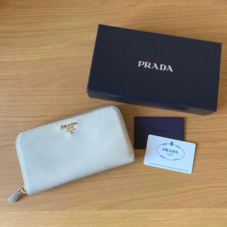 プラダ(PRADA)のPRADA プラダ　サフィアーノレザー ジップアラウンド長財布(財布)