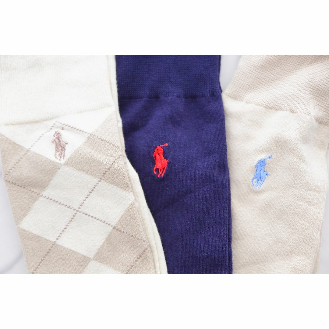 POLO RALPH LAUREN(ポロラルフローレン)のPOLOポロラルフローレン【3足セット／メンズ】おしゃれなソックス【新品です】 メンズのレッグウェア(ソックス)の商品写真