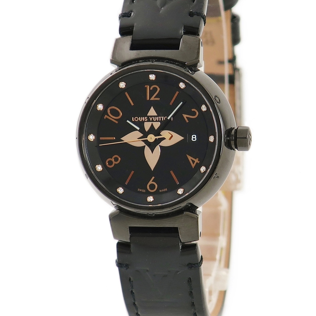 LOUIS VUITTON(ルイヴィトン)のルイヴィトン  タンブール オールブラック PM QA047 クオーツ レディースのファッション小物(腕時計)の商品写真