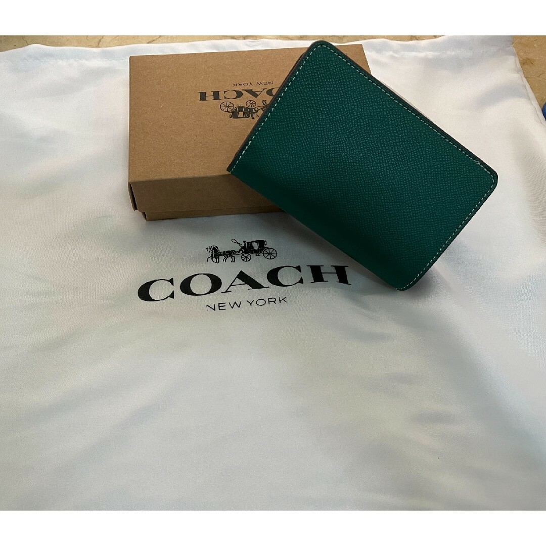 COACH(コーチ)のCOACHアウトレット二つ折り財布グリーン メンズのファッション小物(折り財布)の商品写真