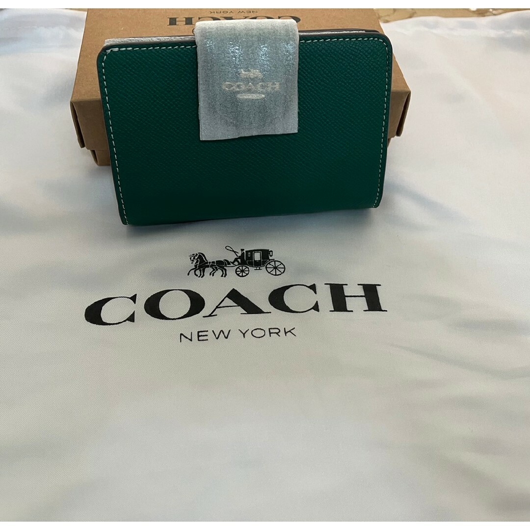 COACH(コーチ)のCOACHアウトレット二つ折り財布グリーン メンズのファッション小物(折り財布)の商品写真