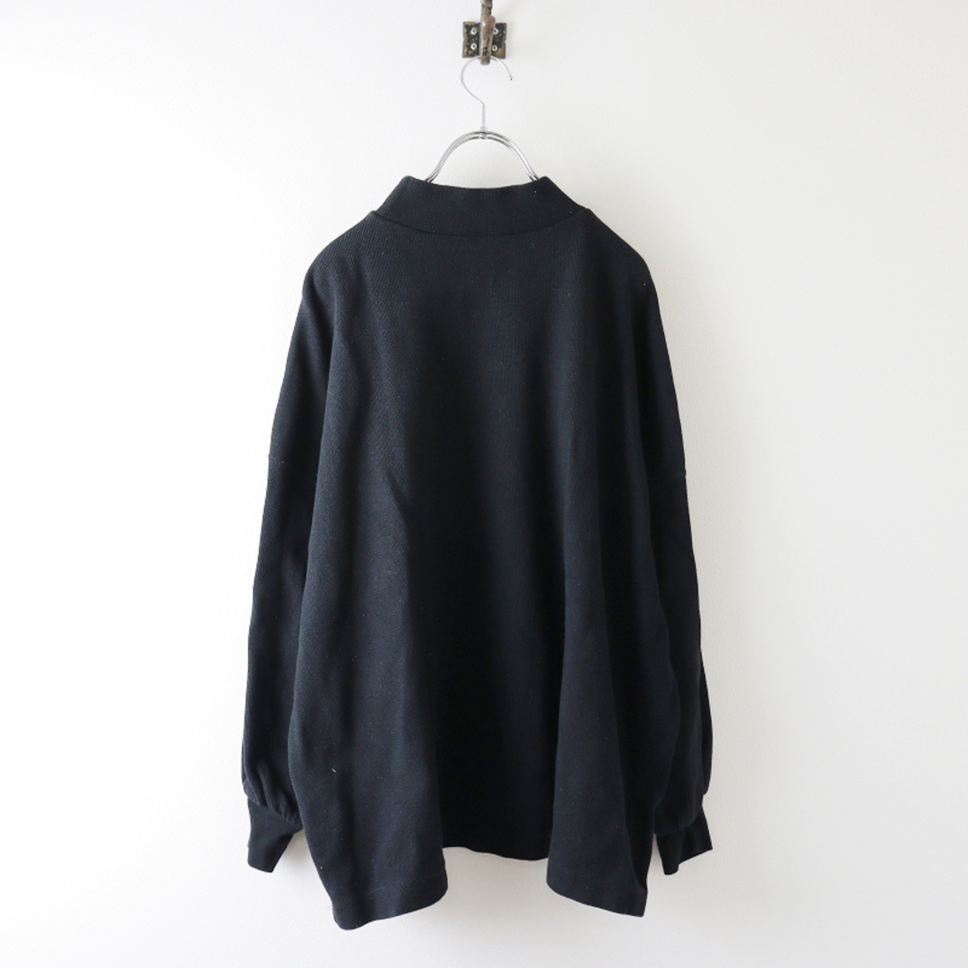 nest Robe(ネストローブ)の2021AW ネストローブ nest Robe コットンダブルフェイス モックネックプルオーバー F/ブラック トップス【2400013675307】 レディースのトップス(その他)の商品写真