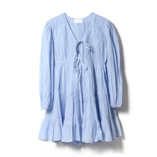 マーレット(Merlette)の【新品未使用】 MERLETTE マーレット レディース ティアードワンピース LASSE CHAMBRAY 165E43CH 【XS/CHAMBRAY】(ミニワンピース)