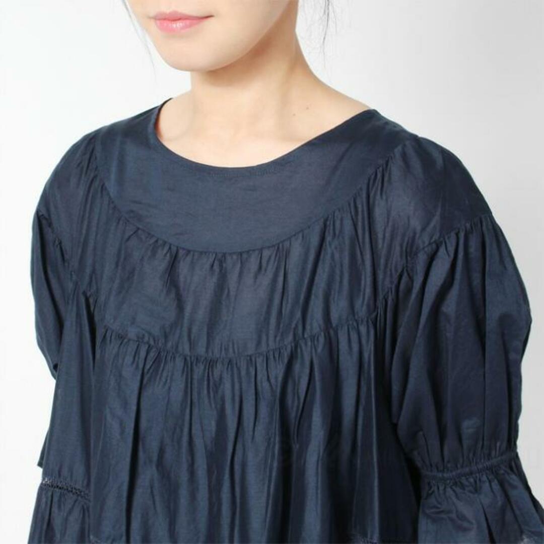 Merlette(マーレット)の【新品未使用】 マーレット MERLETTE ワンピース パフスリーブ ティアード PARADIS レディース NAVY 全3サイズ 95N53L 【XSサイズ】 レディースのワンピース(ミニワンピース)の商品写真