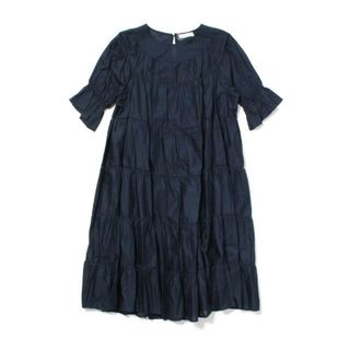 マーレット(Merlette)の【新品未使用】 マーレット MERLETTE ワンピース パフスリーブ ティアード PARADIS レディース NAVY 全3サイズ 95N53L 【XSサイズ】(ミニワンピース)