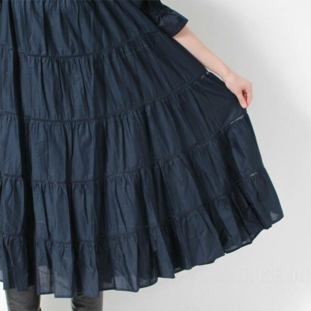 Merlette(マーレット)の【新品未使用】 マーレット MERLETTE ワンピース パフスリーブ ティアード PARADIS レディース NAVY 全3サイズ 95N53L 【Sサイズ】 レディースのワンピース(ミニワンピース)の商品写真