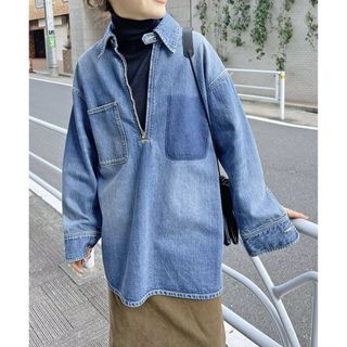 スピックアンドスパン(Spick & Span)のSpick and Span 51/2 HALFZIP_DENIM SHIRT(Gジャン/デニムジャケット)