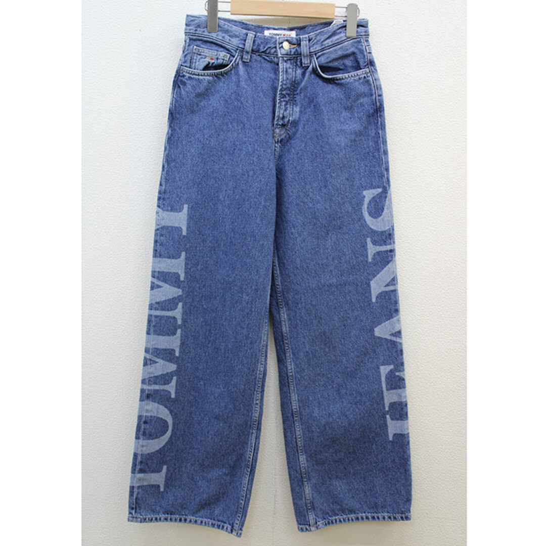 TOMMY JEANS(トミージーンズ)の【新入荷】‡TOMMY JEANS/トミー ジーンズ‡サイドロゴワイドデニムパンツ/十分丈 インディゴ レディース 26/30【中古】 春夏秋冬  922132 レディースのパンツ(その他)の商品写真