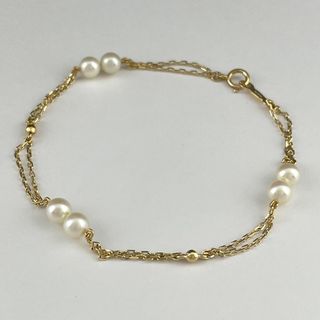 ミキモト(MIKIMOTO)のミキモト パール デザインブレスレット K18 【中古】(ブレスレット/バングル)