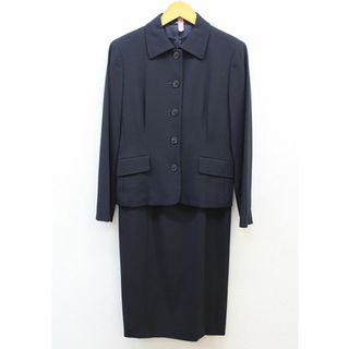 アクアスキュータム(AQUA SCUTUM)の【新入荷】‡Aquascutum/アクアスキュータム‡アンサンブルスーツ/ジャケット/長袖/半袖/ミディアム丈 ネイビー/濃紺 レディース  お受験 面接 フォーマル 卒業式 入学式 説明会 見学会 学校行事式典  【中古】春夏秋冬 text 501042(その他)