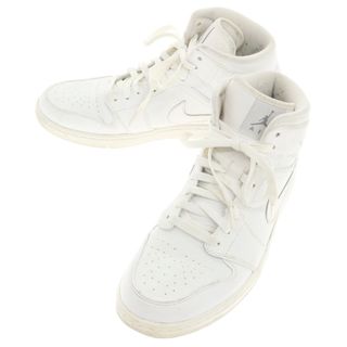 ナイキ(NIKE)の【中古】ナイキ NIKE AIR JORDAN 1 MID レザー スニーカー ホワイト【サイズ29cm】【メンズ】(スニーカー)