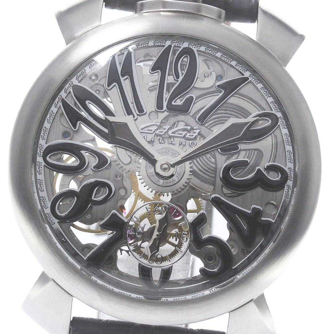 GaGa MILANO(ガガミラノ)のガガミラノ GaGa MILANO 5310.02 マヌアーレ48 スケルトン 手巻き メンズ 良品 _765685 メンズの時計(腕時計(アナログ))の商品写真