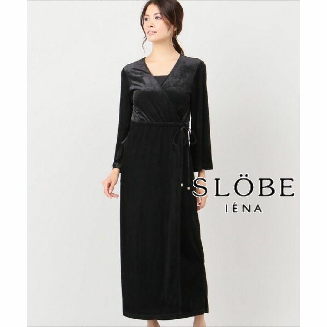 15400円品番未使用品★SLOBE IENA 2Way ベロアカシュワンピース 1207