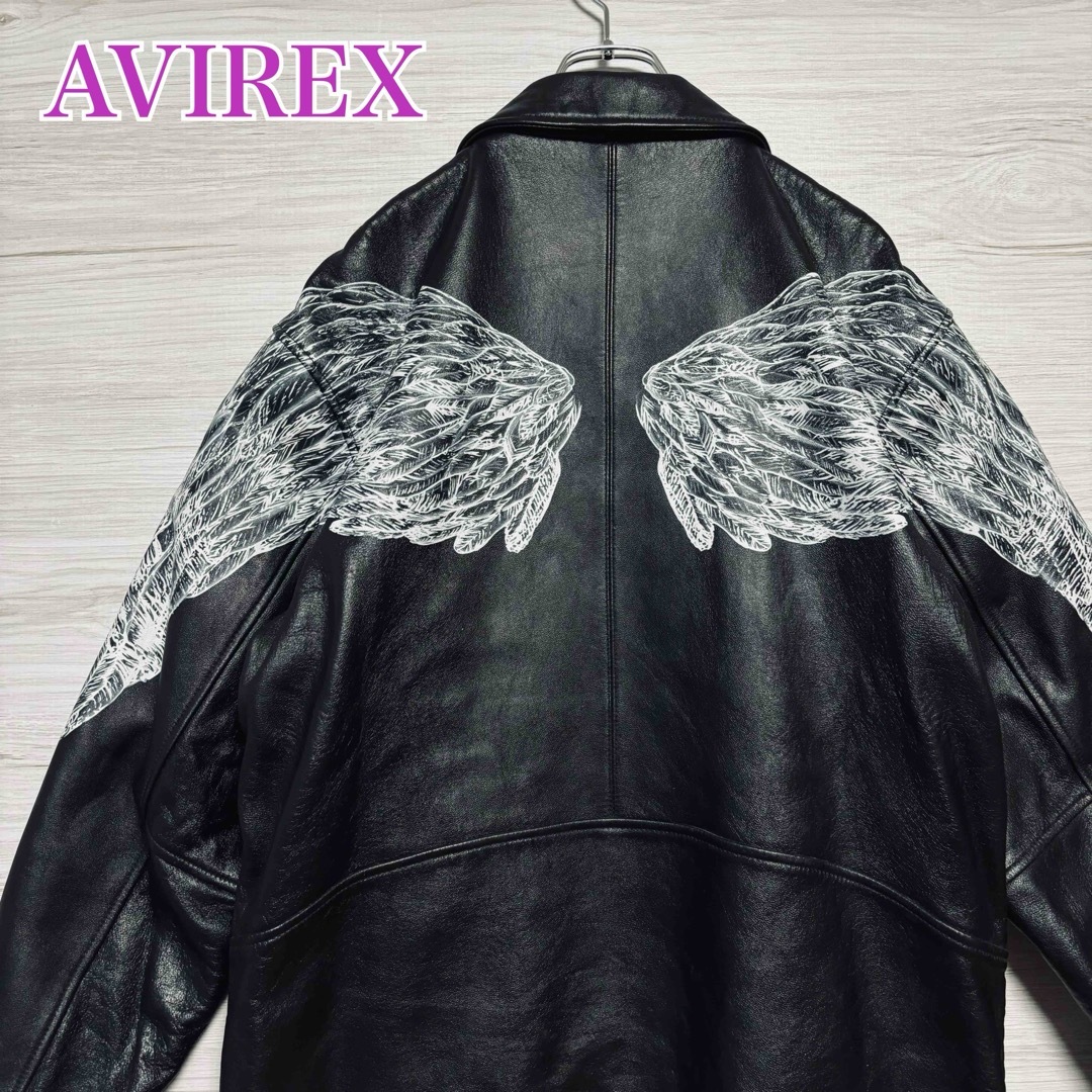 ジャケット/アウター【最高デザイン】アヴィレックス　75周年限定記念　レザージャケット　XLサイズ