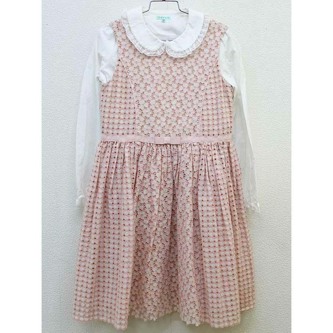 TOCCA BAMBINI - 【新入荷!】▼トッカ/TOCCA BAMBINI▼130cm ブラウス＆JSKセット/ジャンパースカート ピンク×白 フォーマル 入学式 卒園式 結婚式 冠婚葬祭 発表会 謝恩会 【中古】子供服 キッズ kids 女の子 fml 401042