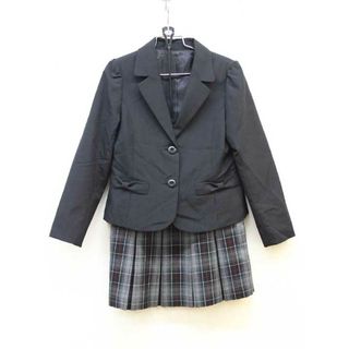 COMME CA ISM - 【新入荷!】▼コムサイズム/COMME CA ISM▼130cm スーツ 黒×グレー×赤 フォーマル 入学式 卒園式 結婚式 冠婚葬祭 発表会 謝恩会 【中古】子供服 キッズ kids 女の子 fml 401042