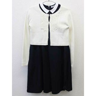 ポンポネット(pom ponette)の【新入荷!】▼ポンポネット/pom ponette▼160cm アンサンブル 白×濃紺 フォーマル 入学式 卒業式 結婚式 冠婚葬祭 発表会 謝恩会【中古】子供服 キッズ kids ジュニア 女の子 fml 922132(その他)