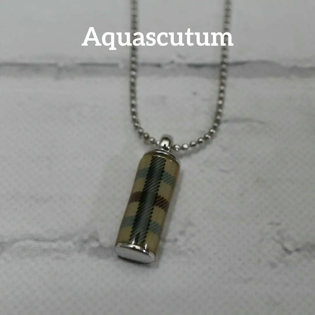 AQUA SCUTUM(アクアスキュータム)の【匿名配送】アクアスキュータム ネックレス シルバー チェック レディースのアクセサリー(ネックレス)の商品写真