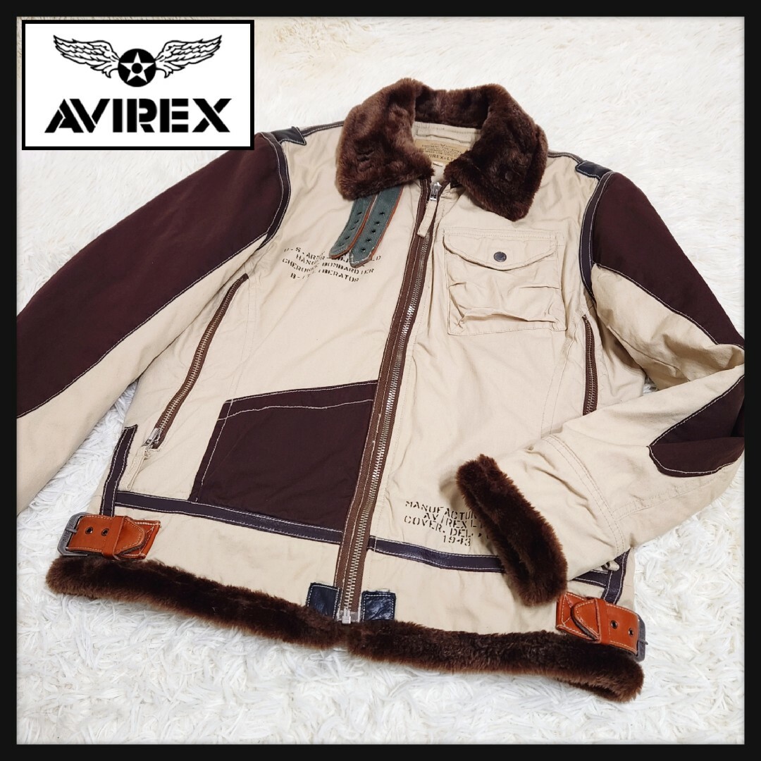 AVIREX(アヴィレックス)のAVIREX 6112044 B-3 ボア フライトジャケット Lサイズ メンズのジャケット/アウター(フライトジャケット)の商品写真
