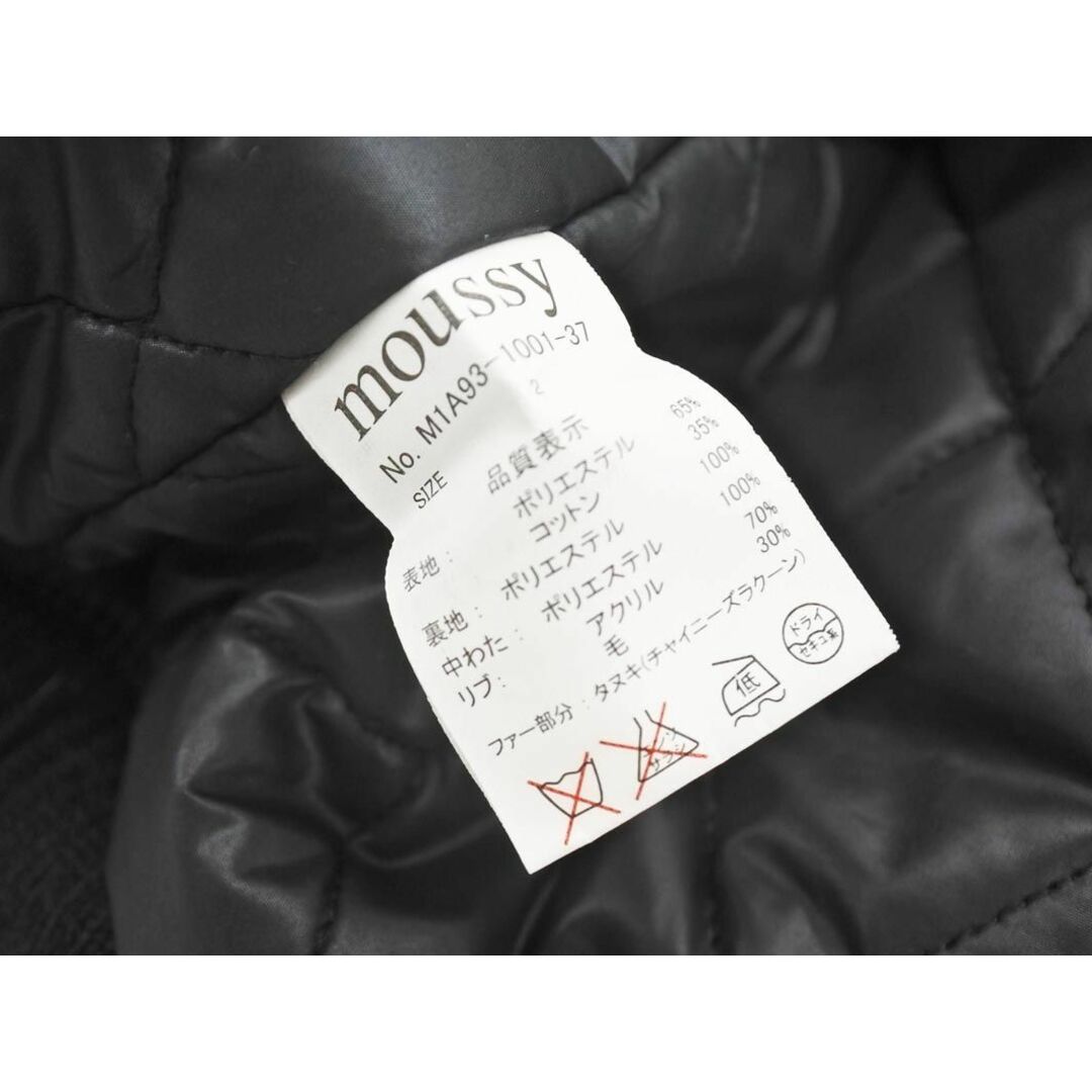 moussy(マウジー)のMOUSSY マウジー モッズ コート size2/黒 ◆■ レディース レディースのジャケット/アウター(モッズコート)の商品写真