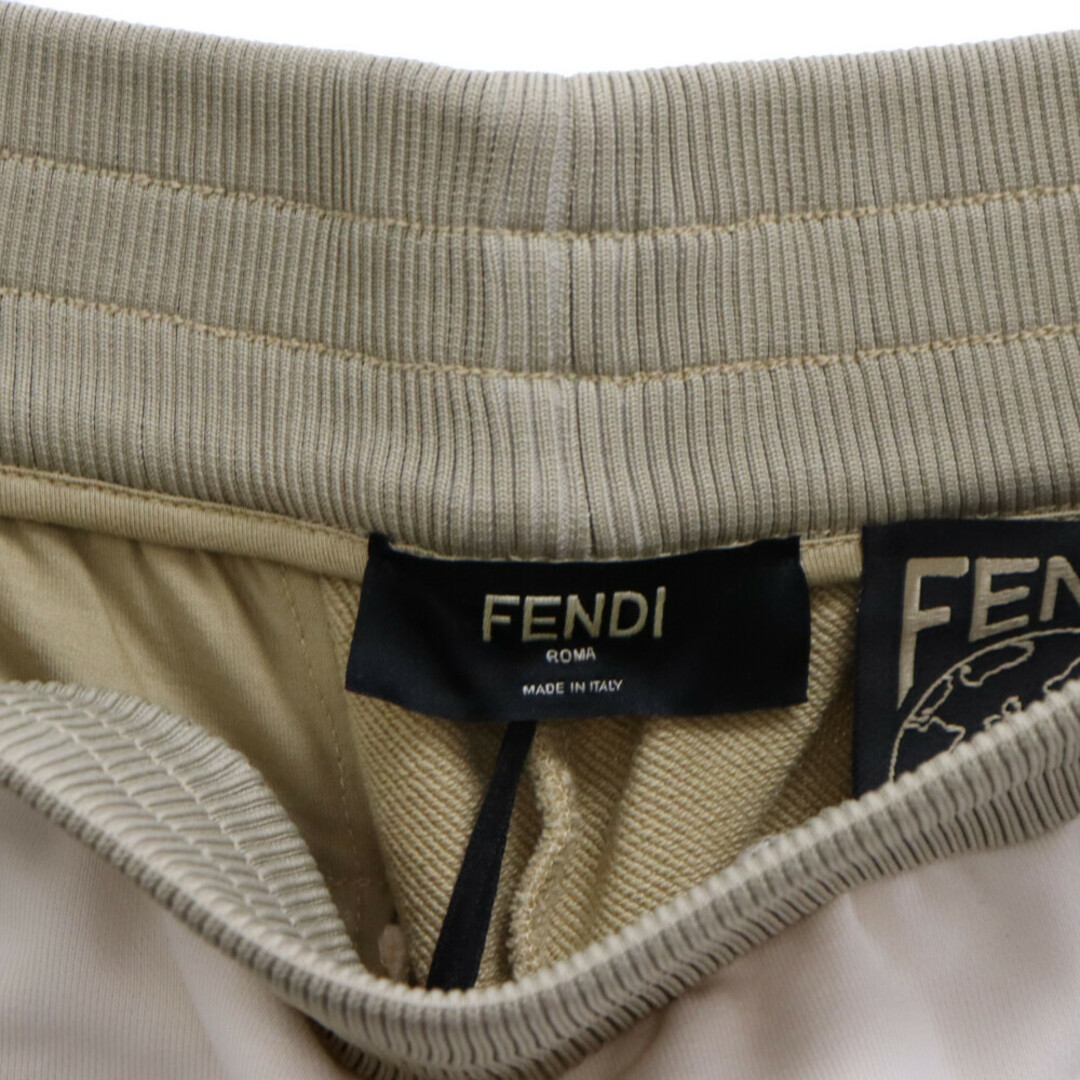 FENDI フェンディ FFロゴ サイドライン バイカラースウェットパンツ ベージュ FAB56240センチワタリ