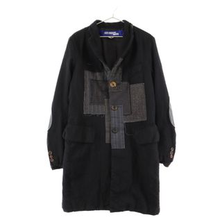 ジュンヤワタナベコムデギャルソン(JUNYA WATANABE COMME des GARCONS)のJUNYA WATANABE COMME des GARCONS ジュンヤワタナベ コムデギャルソン ウールパッチワークチェスターコート ブラック WL-C009(フライトジャケット)