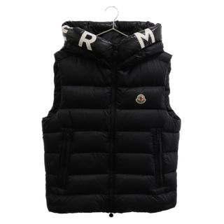 モンクレール(MONCLER)のMONCLER モンクレール MONTREUIL ロゴデザイン ダウンベスト ジップアップジャケット ブラック G20911A00018 53048 2021(ダウンベスト)