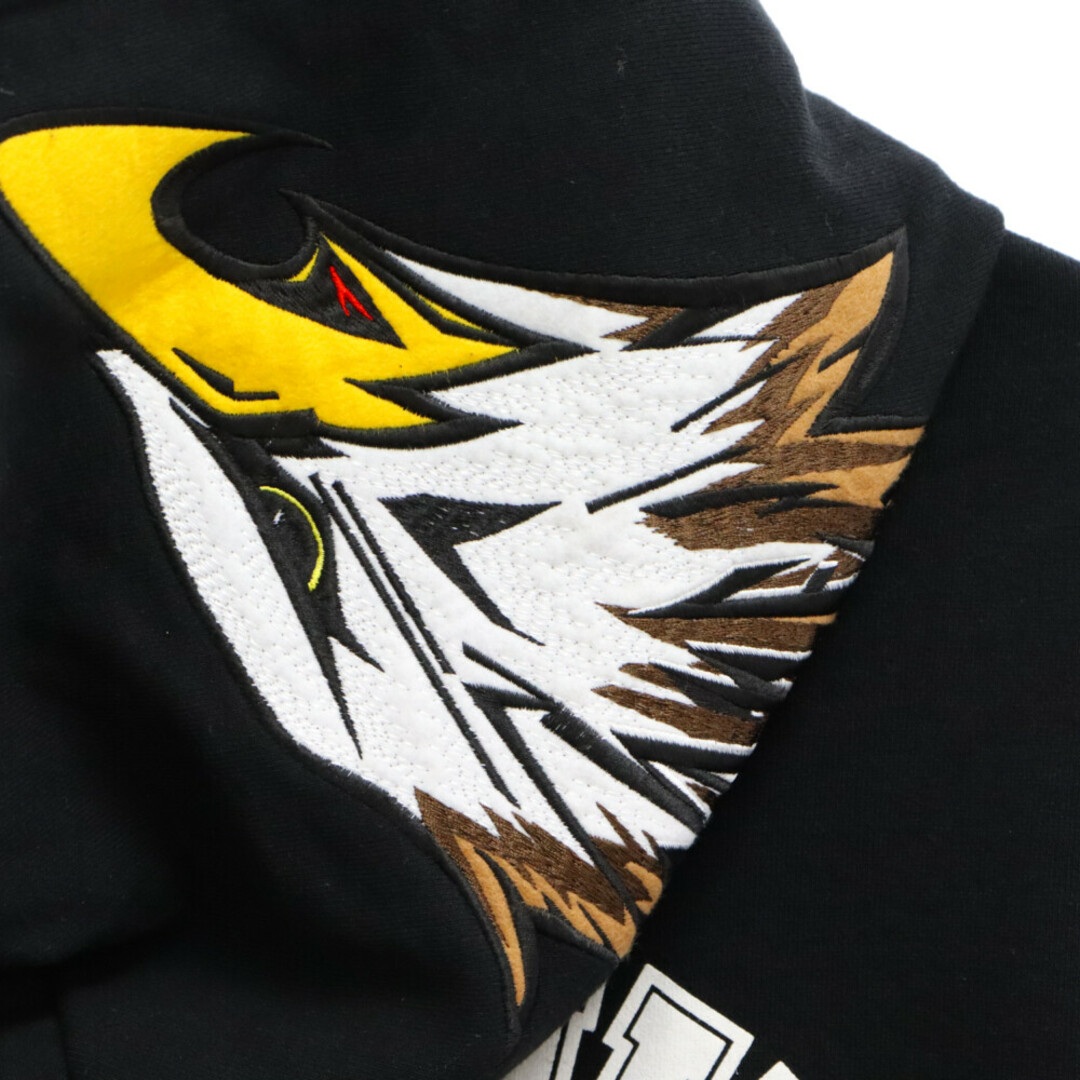 A BATHING APE(アベイシングエイプ)のA BATHING APE アベイシングエイプ EAGLE FULL ZIP HOODIE 刺繍 フルジップアップパーカー フーディー 001ZPG201020X ブラック メンズのトップス(パーカー)の商品写真