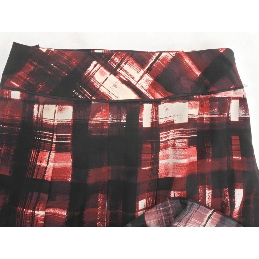 UNTITLED(アンタイトル)のアンタイトル チェック プリーツ スカート size1/赤 ◇■ レディース レディースのスカート(ミニスカート)の商品写真