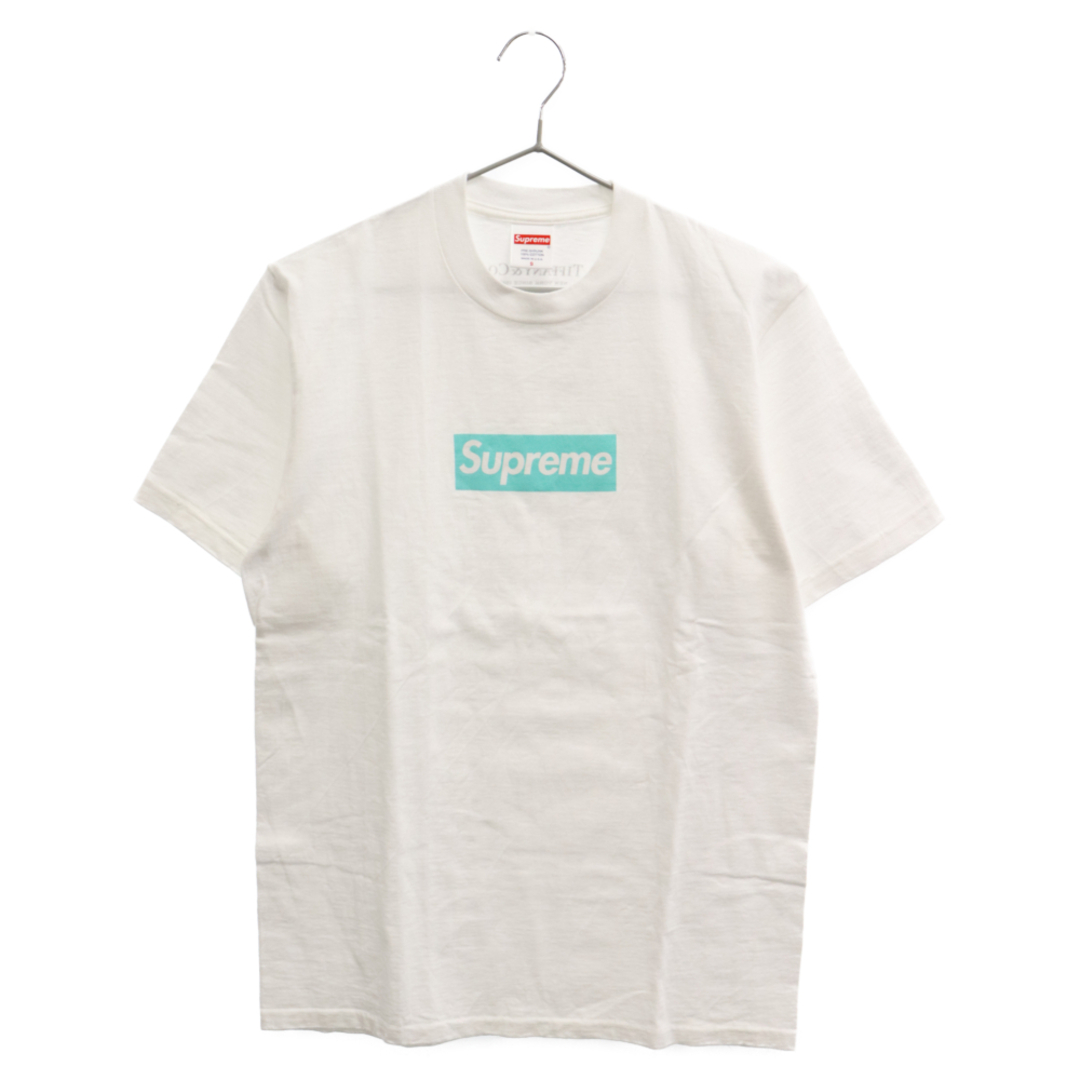 41センチ袖丈SUPREME シュプリーム 21AW×Tiffany&Co Box Logo Tee ティファニー ボックスロゴ半袖Tシャツ ホワイト