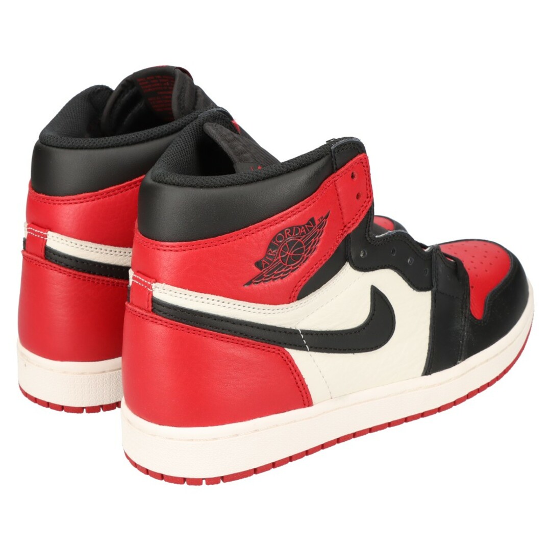 NIKE(ナイキ)のNIKE ナイキ AIR JORDAN 1 RETRO HIGH OG BRED TOE 555088-610 エアジョーダン1 ブレッドトゥ ハイカットスニーカー レッド/ブラック US9.5/27.5cm メンズの靴/シューズ(スニーカー)の商品写真