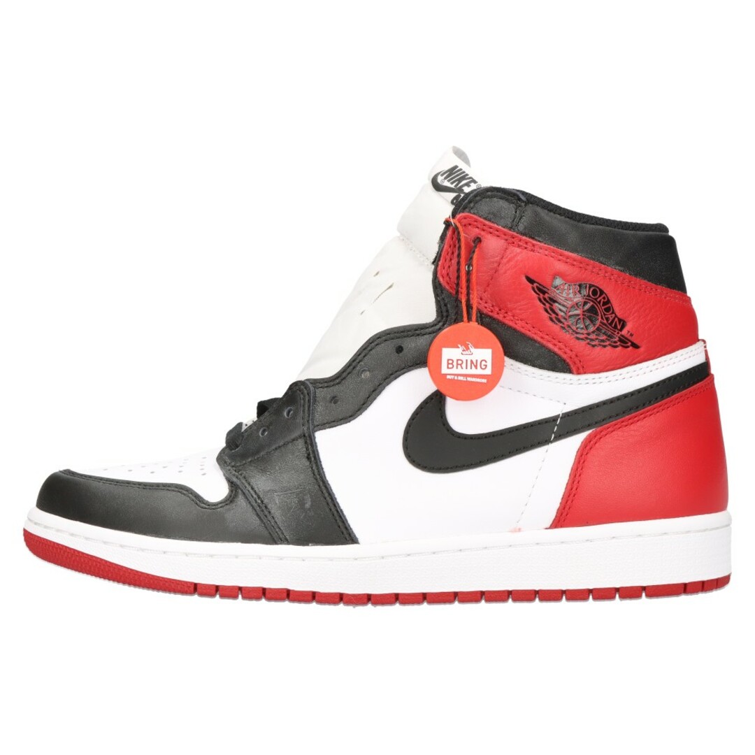 NIKE(ナイキ)のNIKE ナイキ AIR JORDAN1 RETRO HIGH OG BLACK TOE 555088-125 エアジョーダン1 ハイカットスニーカー ブラック/レッド つま黒 US9.5/27.5cm メンズの靴/シューズ(スニーカー)の商品写真