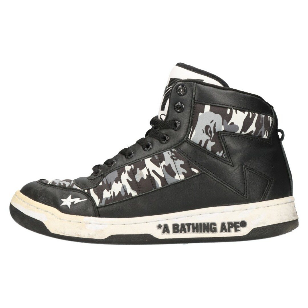 A BATHING APE(アベイシングエイプ)のA BATHING APE アベイシングエイプ BAPE STA ベイプ スター ハイカットスニーカー グレー メンズの靴/シューズ(スニーカー)の商品写真