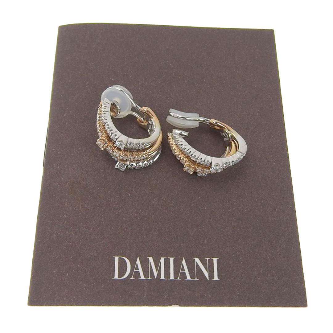 Damiani(ダミアーニ)の【本物保証】 新品同様 ダミアーニ DAMIANI 3連 イヤリング K18WG K18PG メレダイヤモンド イエローゴールド ピンクゴールド レディースのアクセサリー(イヤリング)の商品写真