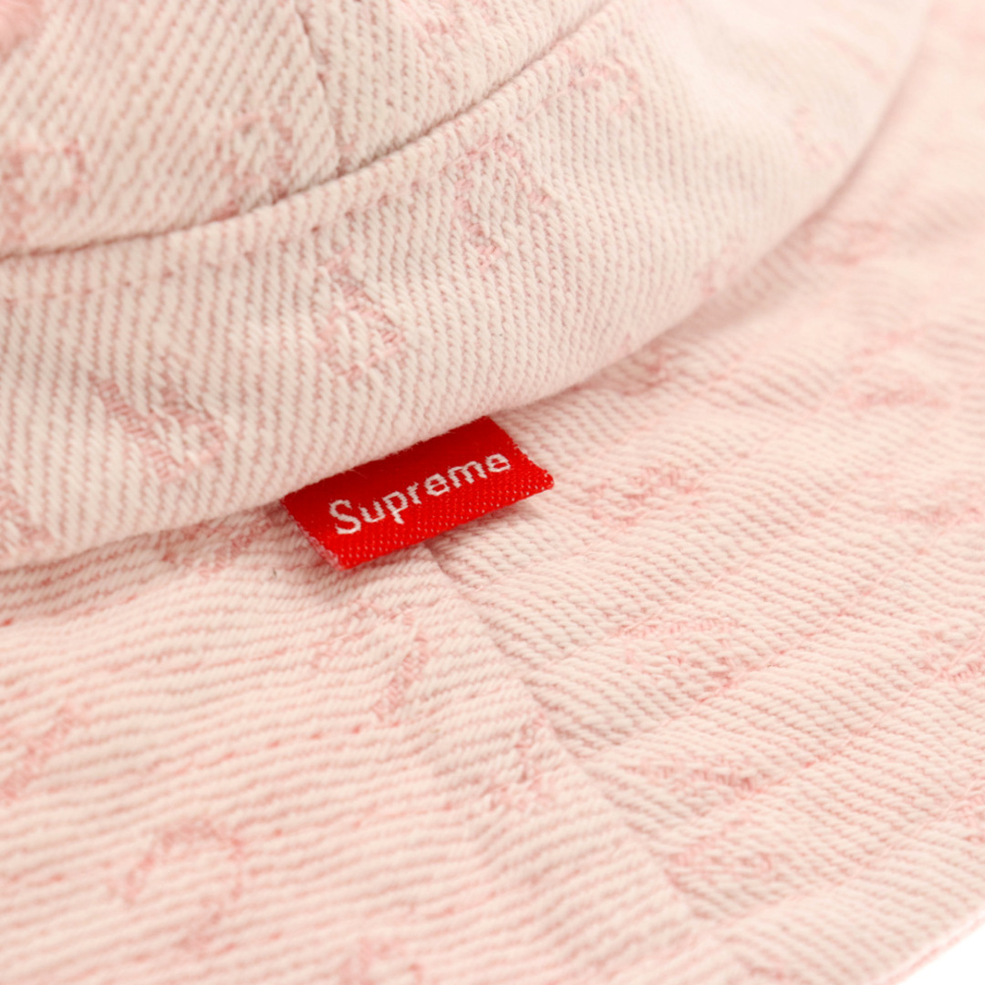 Supreme(シュプリーム)のSUPREME シュプリーム 20SS Jacquard Logos Denim Crusher ジャガードロゴ デニム クラッシャー ハット 帽子 ピンク メンズの帽子(ハット)の商品写真