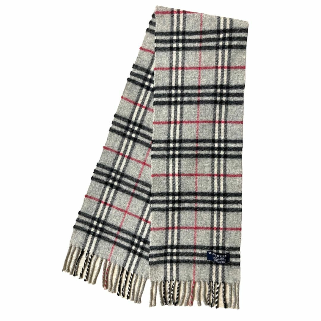 BURBERRY(バーバリー)のバーバリー ロンドン イングランド製 ラムウール100% チェック柄 マフラー レディースのファッション小物(マフラー/ショール)の商品写真