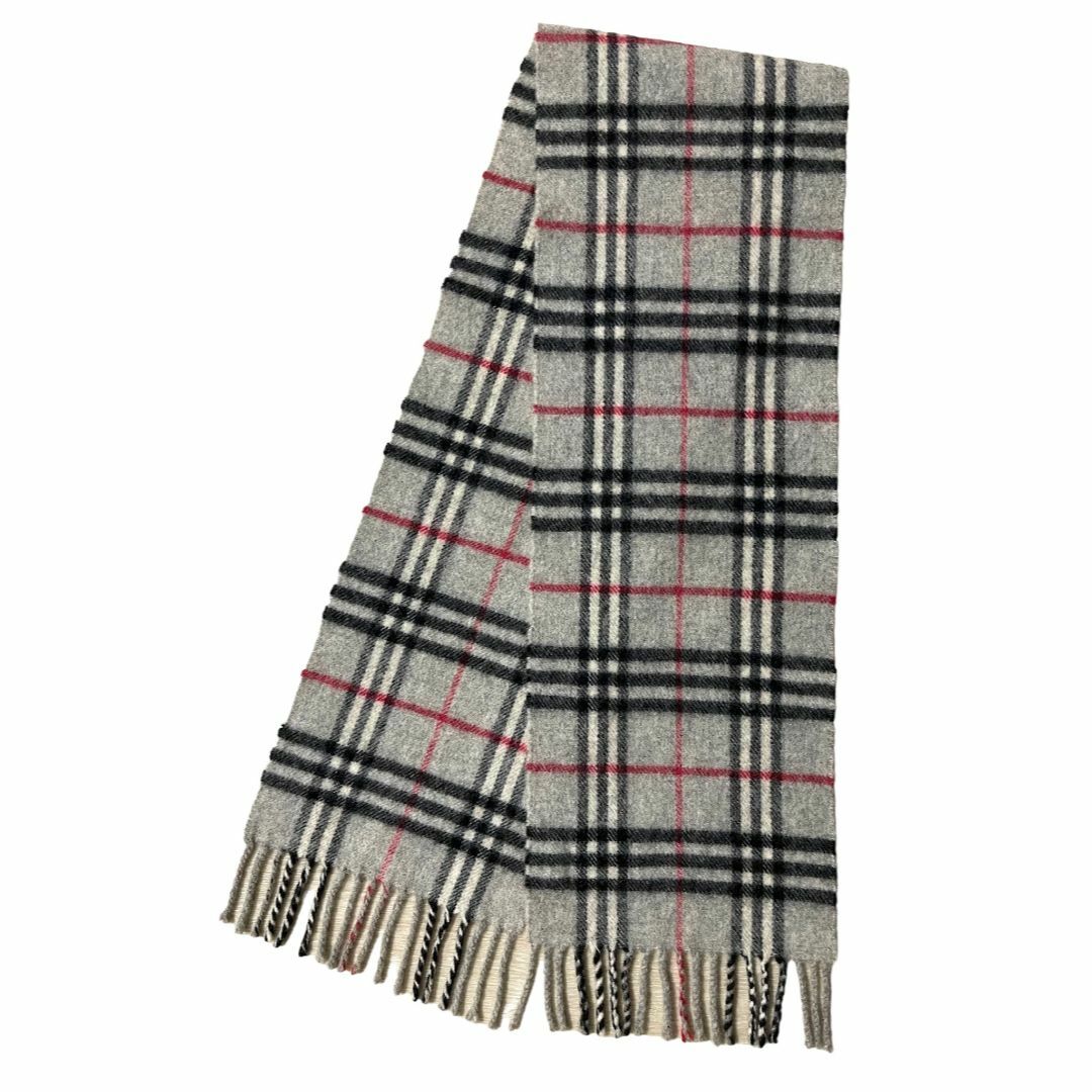 BURBERRY(バーバリー)のバーバリー ロンドン イングランド製 ラムウール100% チェック柄 マフラー レディースのファッション小物(マフラー/ショール)の商品写真